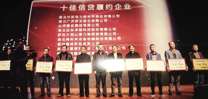 The company won the title of "Top Ten Credit Performance Enterprises"